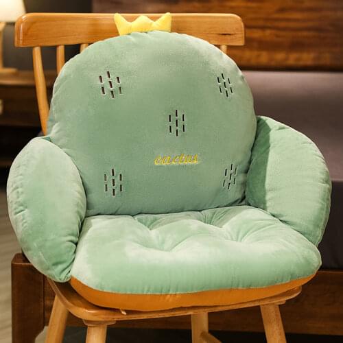 Cushion Home Nordic Integrated Chair Cushion For Back Cartoon Plush Fabric Decorative Cushion Sofa Cute Fashion Car Seat Cushion