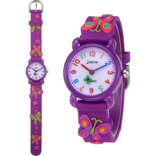 Popular Cute Butterfly Cartoon Pattern Kids Watch Quartz Analog Child Watches For Boys Girls Student Clock Gift Relogio Feminino
