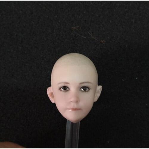 1/6 Little Boy Head Carving Little Bald Head Sculpt Bareheaded Head Model Toy for Children Body