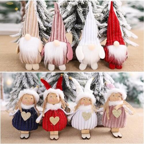 Christmas Tree Pendant Doll Merry Christmas Decoration for Home Christmas Tree Ornament Xmas Gifts Noel Navidad 2021 Cristmas