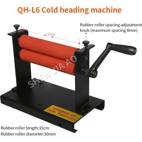 Manual Cold Roll Laminator QH-L6 cold heading machine 15cm rubber roller length Laminating machine 1pc