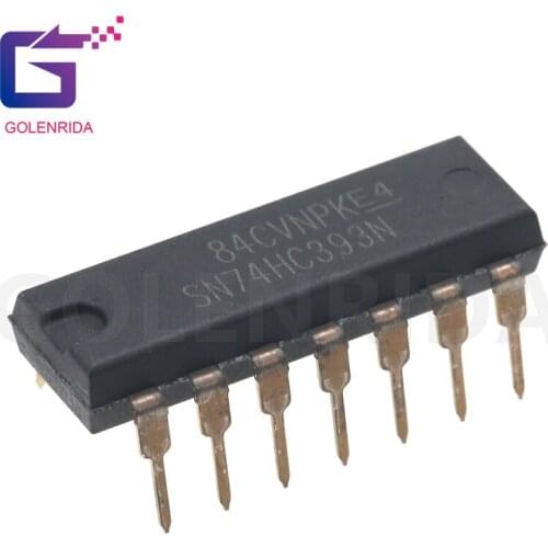 10PCS SN74HC393N DIP14 SN74HC393 DIP 74HC393N 74HC393 HD74HC393AP 74HC393AP DIP-14