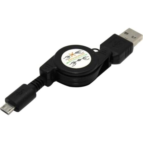 80cm Telescopic Micro USB Charging Cable Mobile Phone Telescopic Charging Cable Data Sync Cord for Android