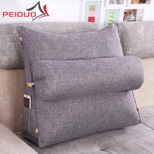PEIDUO Bed Sitting Comfort Soft Bed Rest Reading Pillow Big Wedge Adult Backrest Lounge Sofa Cushion Back Support Pillow Modern