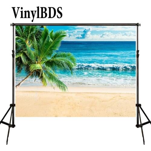 VinylBDS Summer Beach Children Background Scenery Sea Wedding Backdrop Nature White Cloud Newborn Backdrops for Photo Studio
