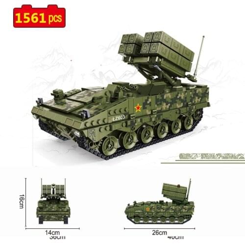 Military series army WW2 anti-tank armored vehicle Soldier weapon DIY Accessories Building Blocks Bricks Toys Gifts
