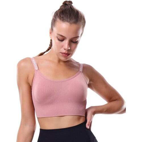 Womens Medium Support Cross Back Wirefree Removable Cups Sport Bra Tops Freedom Seamless Yoga Running Sports Bras