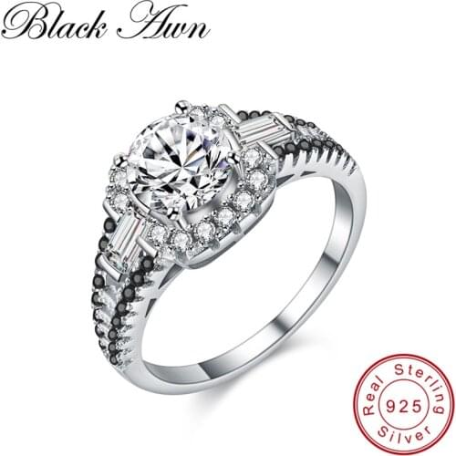 SODROV 2020 New 925 Sterling Silver Jewelry Trendy Wedding Rings for Women Engagement Ring Femme Bijoux Bague C150