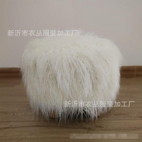 Flush Dust cover faux fur chair cover for small round stool (30cm diameter*20cm height)