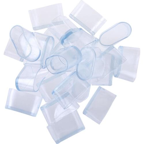 24 Anti Slip PVC Foot Cups Furniture Feet Covers Table Chair Leg End Caps Anti Vibration Feet Pads Home Office Floor Protectors