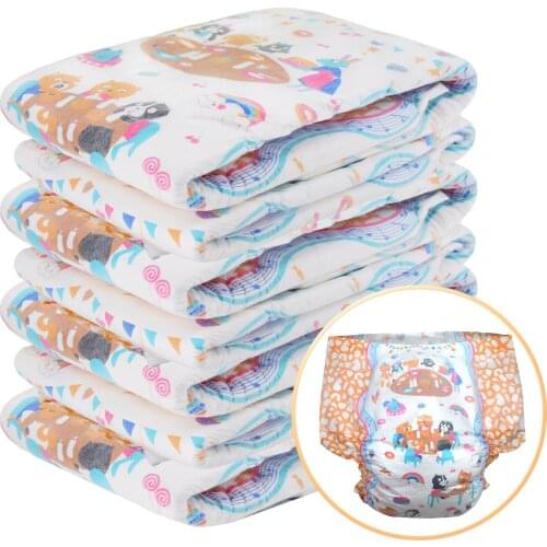 7pcs In A Pack ABDL Adult Diaper Large Size Rainbow Week Diaper 6000ml Absorbtive DDLG Daddy Dummy Dom
