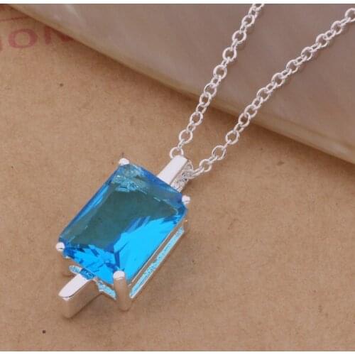 AN299 Hot sterling Necklace fashion jewelry pendant stone /gnlapesa arxajjea silver color