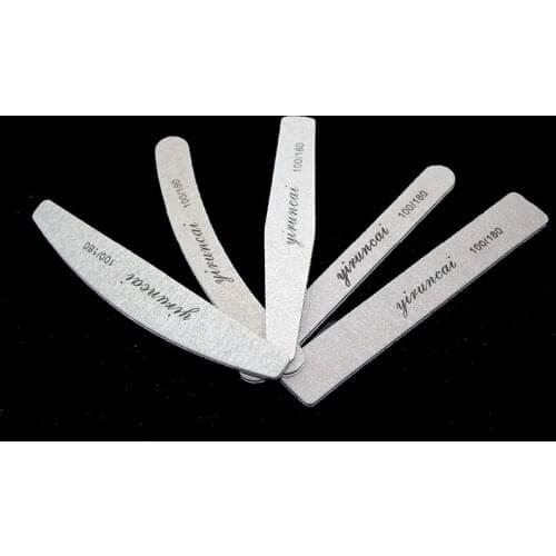 Free shipping Grey Nail File Buffing Sandpaper Slim 5 Shapes Nail Art Manicure Buffer Tools 100/180
