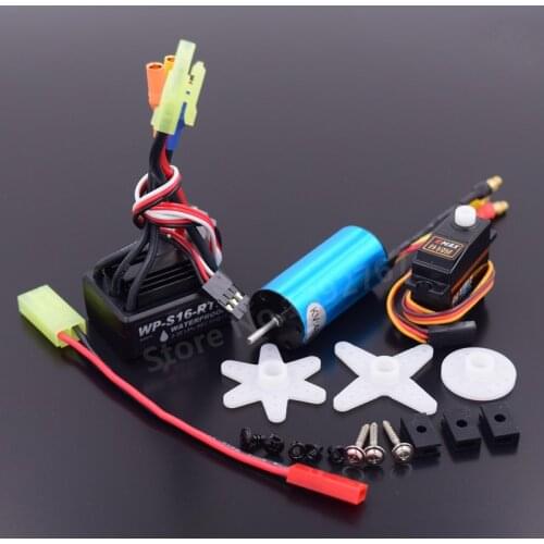 Brushless Modification Kit 2040 Brushless Motor 4800KV 25A ESC Waterproof 17G Servo For RC Car WLtoys 1/18 Scale A959 A969 A979