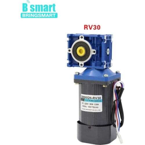 Bringsmart AC motor RV30 double output shaft turbine gear motor 220V 90W motor gear motor