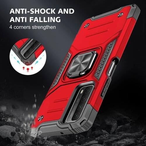 Magnetic Metal Ring Stand Holder Shockproof Case For Huawei P40 Pro Lite Mate 40 Pro Lite Y5 Y6 Y7 Pro 2020 Y6S Y8S Y9S Y9 2019