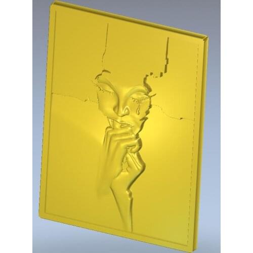 Cnc Panno_face_1 in STL file format 3d model relief for