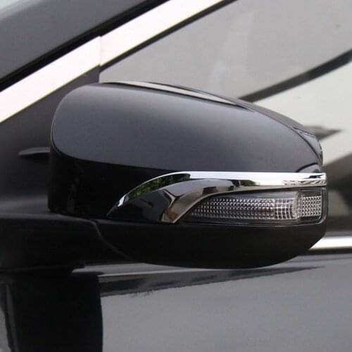 For Toyota Venza Auris 2013/14/15/16/17 ABS Chrome Car Rearview mirror decoration strip cover trim Car styling accessories 2pcs