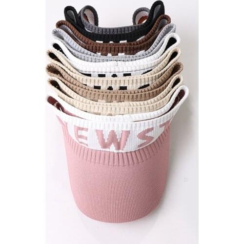 Hot Sale Kids Parents Unisex Empty Top Sun Visor Hat Summer knitting Wide Brim Sun Caps UV Protection Hat For Men And Women