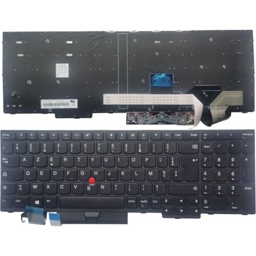 New Laptop French Keyboard for Lenovo ThinkPad E580 E585 E590 E595 T590 P53S L580 L590 P52 P72 P53 P73 FR Black Frame No backlit