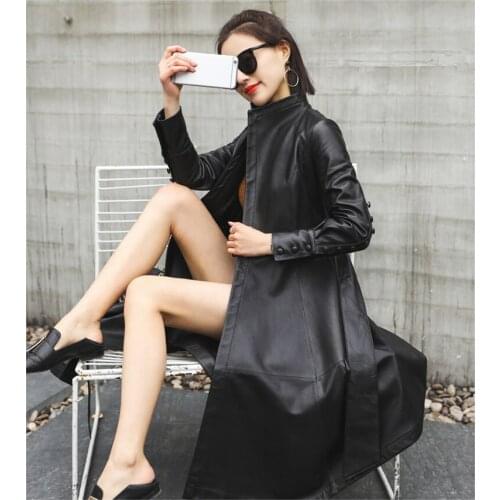 Leather Genuine 2020 Women Jacket Sheepskin Coat Female Windbreaker Trench Coats Womens Jackets Jaqueta De Couro WXF292