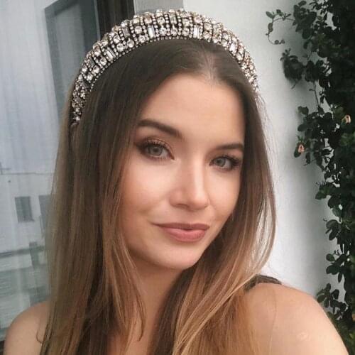 Best Lady Fashion Colorful Hairbands For Women Boho Crystal Bling Hair Accessories Jewelry Wedding Party Gifts Wholesale