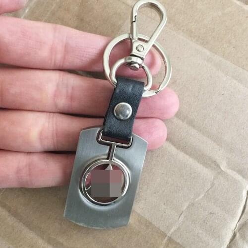 30pcs metal Keyring Jigsaw Black Leather Key Car Key Chain Shipping Free NEW