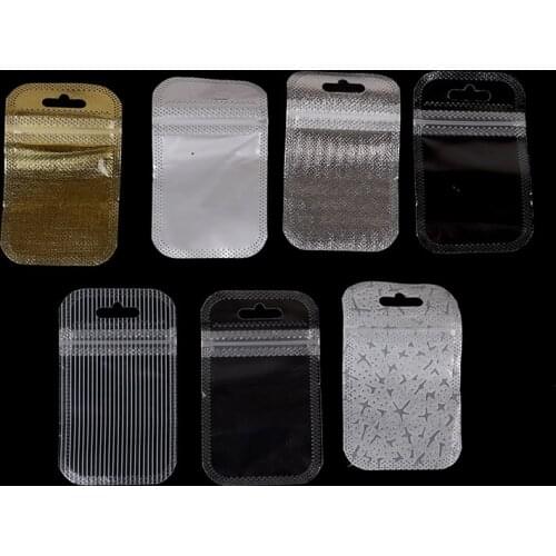 50pcs/lot Mini zip bag plastic packaging bag Transparent small bag Zipper jewelry gift bag 4.5x6cm Sealing Storage Bag Hot Sale