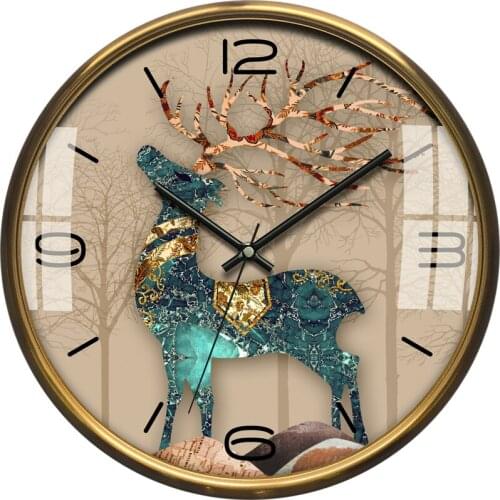 Nordic Luxury Wall Clock Vintage Metal Living Room Bedroom Wall Watches Home Decor Mute Gold Quartz Clocks Undefined Zegary Gift