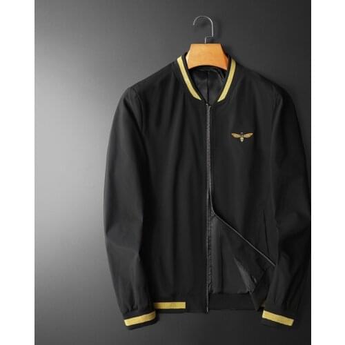 2020 Autumn New High Quality Bomber Outfit Vintage Jacket Korean Men Stand Collar Embroidery Jacket Coat Vintage Bomber Jacket