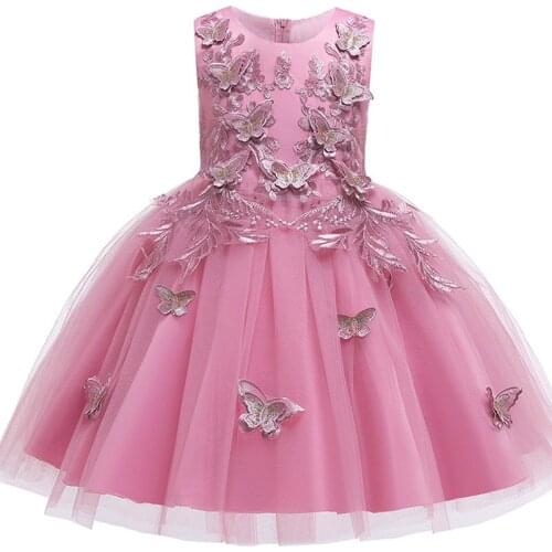 Girl Dress Kids Dresses For Girls Mesh Casual Lace Embroidery Princess Baby Girl Clothes Summer Sleeveless Dress Kids Clothes