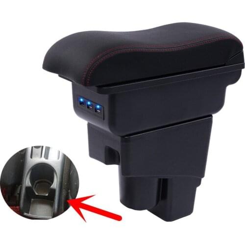 Arm Rest Rotatable For Honda Fit Jazz 2002-2008 Hatchback Center Centre Console Storage Box Armrest 2003 2004 2005 2006 2007