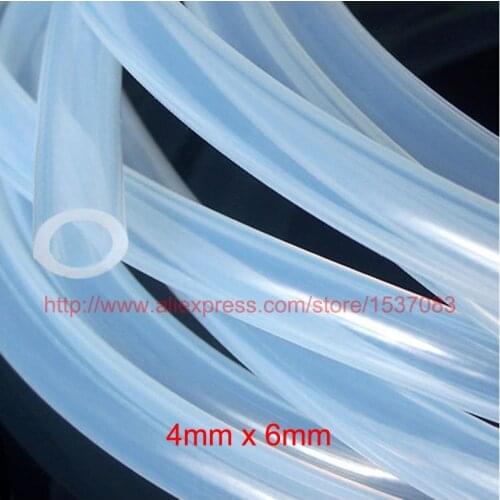 3m x 4mm x 6mm Food Grade Silicone Rubber Tube translucent Water Hose