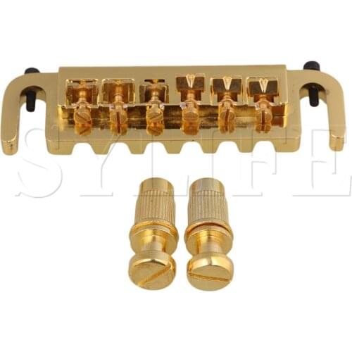 Zinc Alloy Golden Plated Guitar Bridge for Electric Guitar with Post