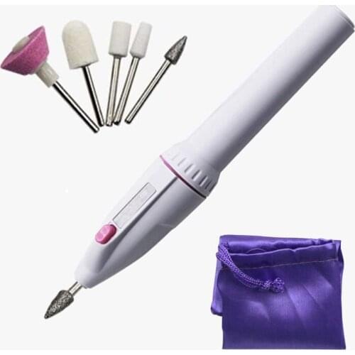 1 Set 6 Bits Nail Art Drill File UV Gel Remove Sanding Buffer Pedicure Electric Machine Drills Professional Nail Art Tools Kit