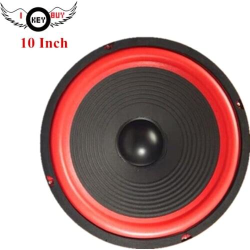 10-inch Car Subwoofer 4 Ohm Red Foam Edge Wave Paper Cone Full-frequency Speaker Active Sound Tube