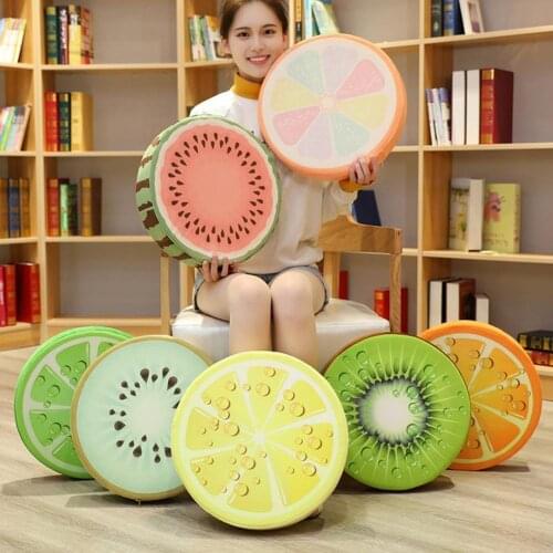 Sitting Cushion Anti-slip Cute Sponge Cartoon 3D Fruit Pattern Plush Chair Pillows Pad for Home