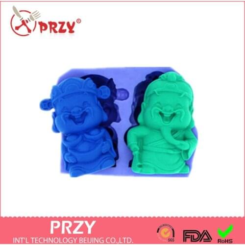 The duke guan god of wealth silicone fondant molds fondant cake decoration mold Handmade soap mold NO.:zH20