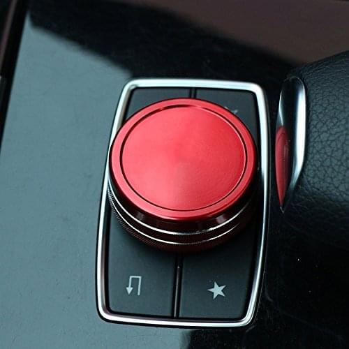 Aluminium Alloy Car Multimedia Knob Decoration Stickers Car-styling For Mercedes Benz A B E class CLA GLA GLK GLE ML GL class