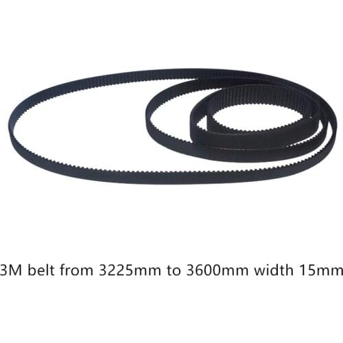HTD3M belt 3225 3M length 3225mm to 3600mm width 15mm 3M timing belt rubber closed-loop belt 3225-3M 3390-3M