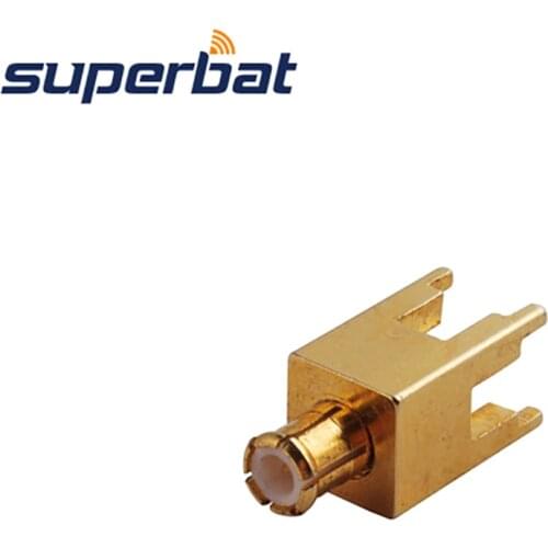 Superbat MCX thru hole Plug Male PCB Mount with Solder Post Goldplated Straight RF Coaxial Connector