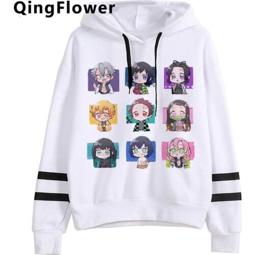 Japanese Anime Demon Slayer Funny Cartoon Hoodies Men Unisex Kimetsu No Yaiba Kawaii Sweatshirt Cute Manga Graphic Hoody Male