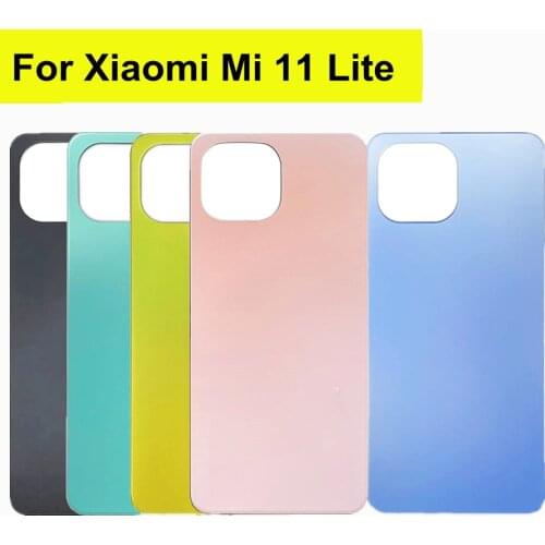 High Quality For Xiaomi Mi 11 Lite 5G Back Battery Glass Cover Mi11 lite Rear Door Housing For Xiaomi Mi 11 Lite Battery Cove