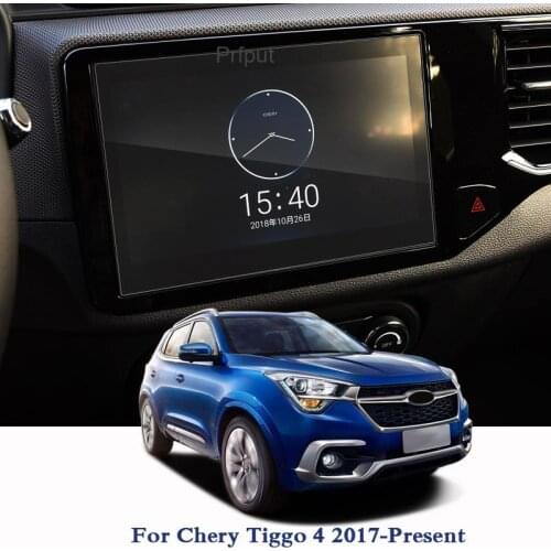 Tempered glass screen protector For Chery Tiggo 4 2019 Car Navigation frame film cover interior styling GPS Mouldings