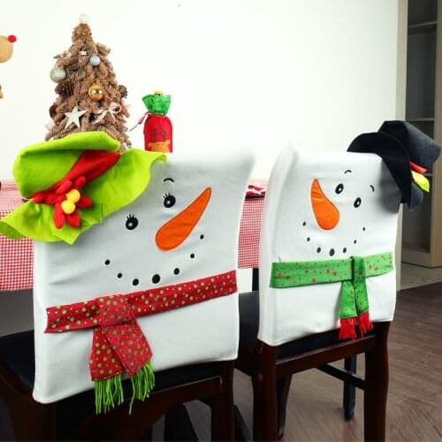 1pcs Christmas products Christmas Decoration Christmas Chair Set Bag Christmas Snowman Chair Set Gift Bag