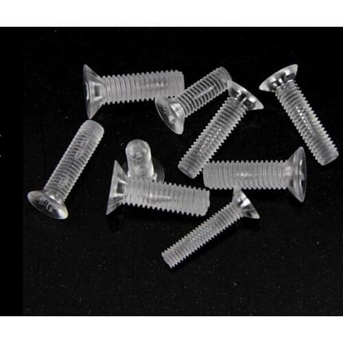 100pcs plastic screws, nylon, transparent screws, PC countersunk head, flat head, cross acrylic, M3 M4