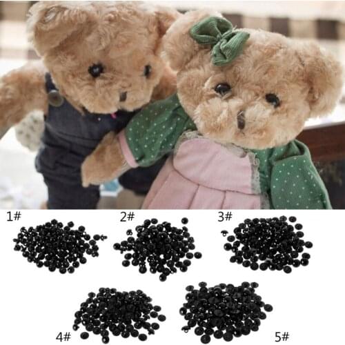 100x Black Shank Button DIY Sewing Eye Shirt Doll DIY Craft eddy bear plush toy eyes cat puppy snowman safety eyes