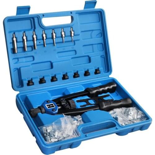 110Pc Manual Ram Gun/rivet Machine Nut Tool M3-M12 Thread Nut/double Handle Pull Rivet
