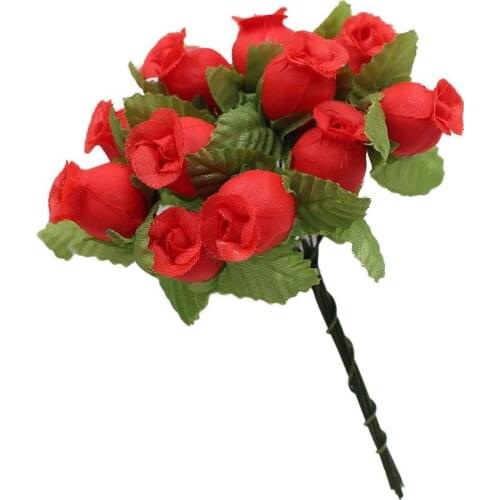 12Pcs/Bouquet Artificial Rose Anti-droop Easy to Bend 18 Colors Artificial Rose Flowers for Household Wedding Party Decoration