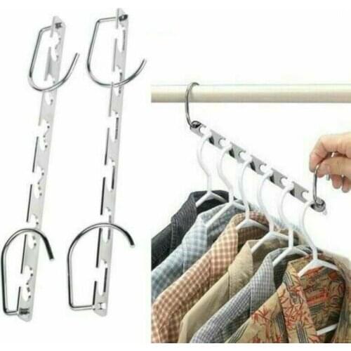 2020 Fashion 0 Shipping Fee 1xMulti Function​​ Metal Magic Hook Clothes Closet Hangers Space Saver Organizer